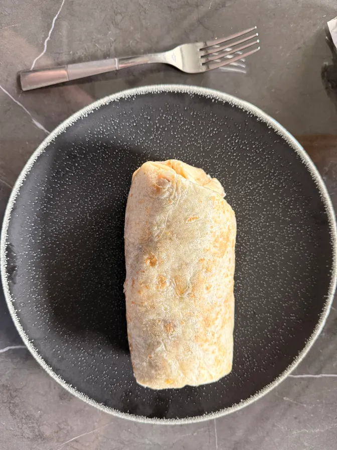 Photo of the burrito's length
