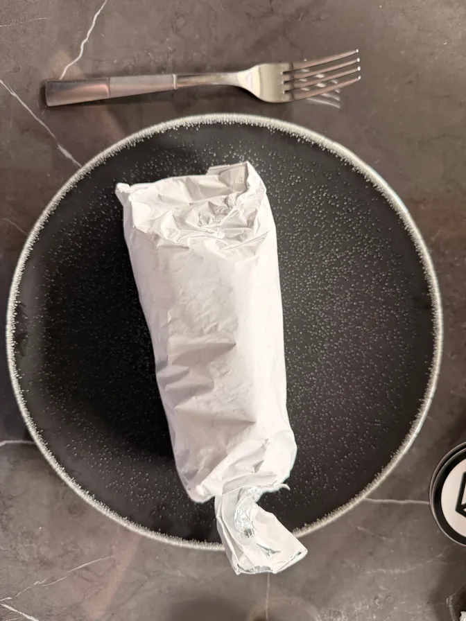 Photo of burrito's packaging