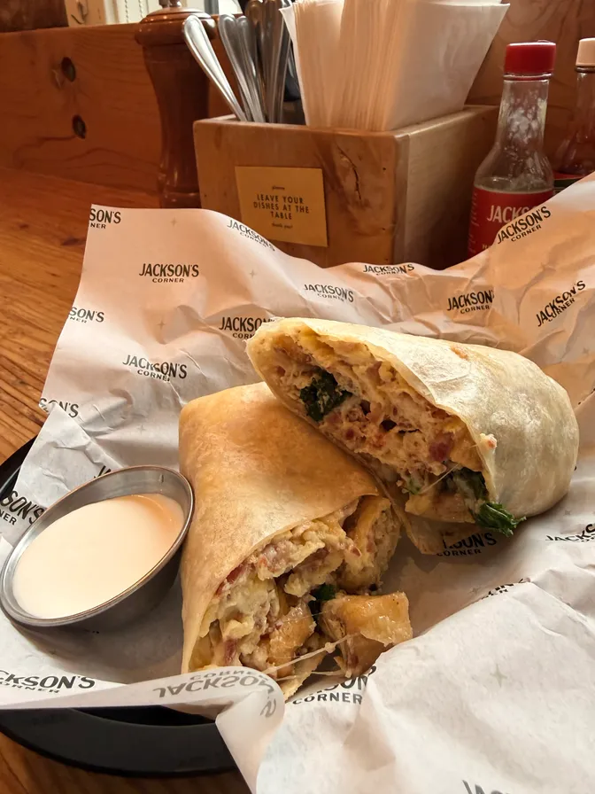 Photo of the burrito's length
