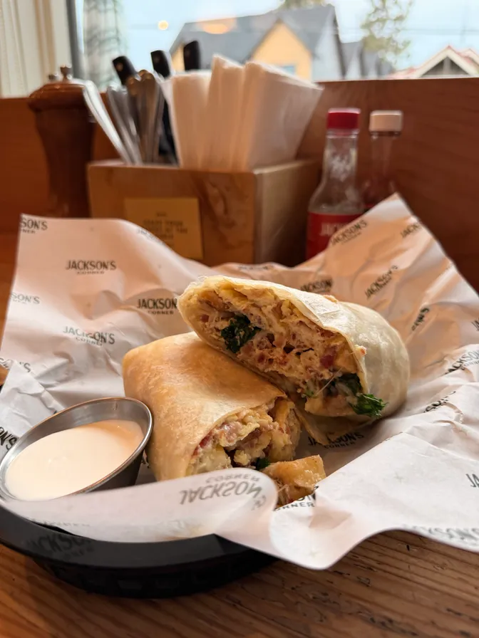 Photo of burrito's insides