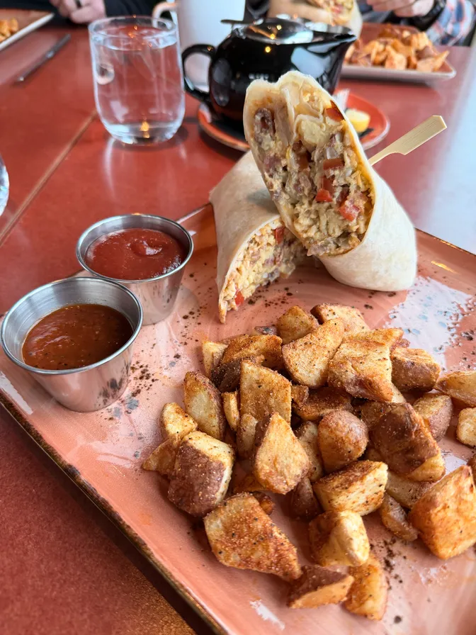 Photo of burrito's insides