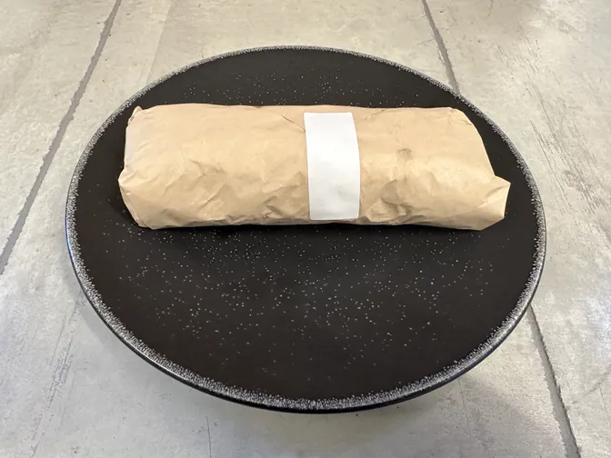 Photo of burrito's packaging