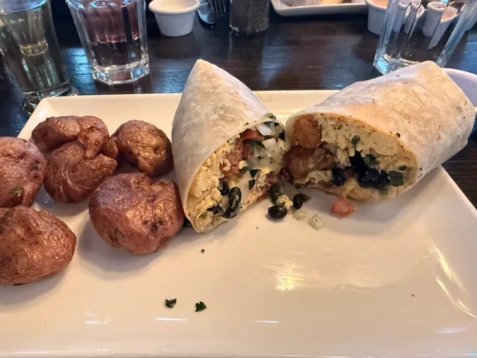 Photo of burrito's insides